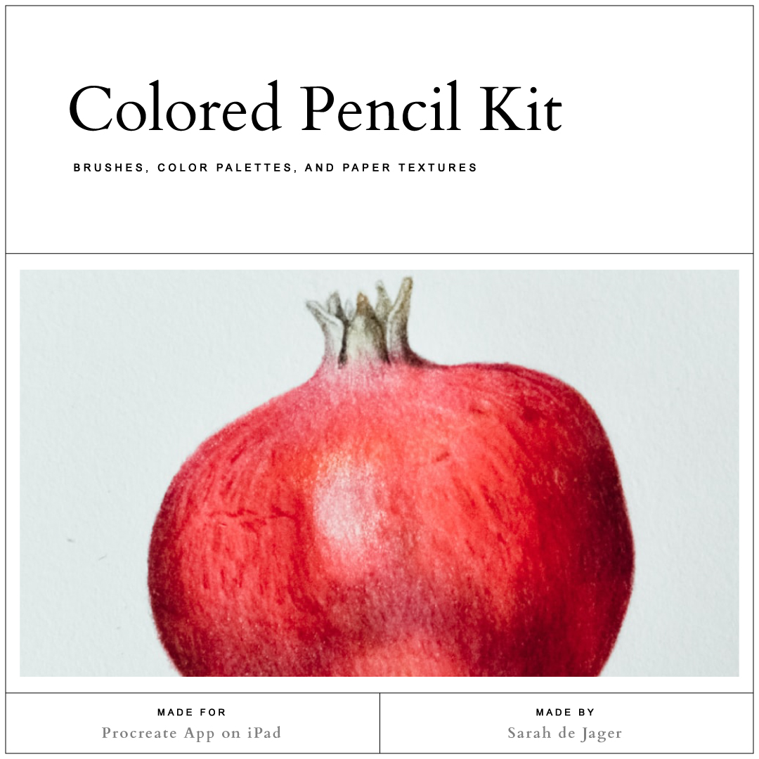 Colored Pencil Kit – For iPads – Sarah de Jager